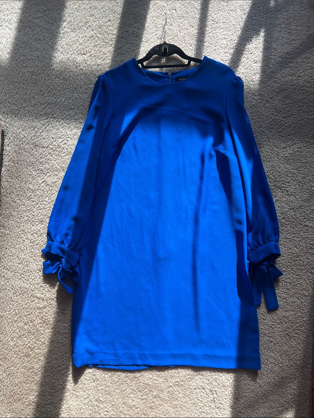 Banana Republic- Long-Sleeve Shift Dress - Cobalt Blue - Size 14 - New With Tags